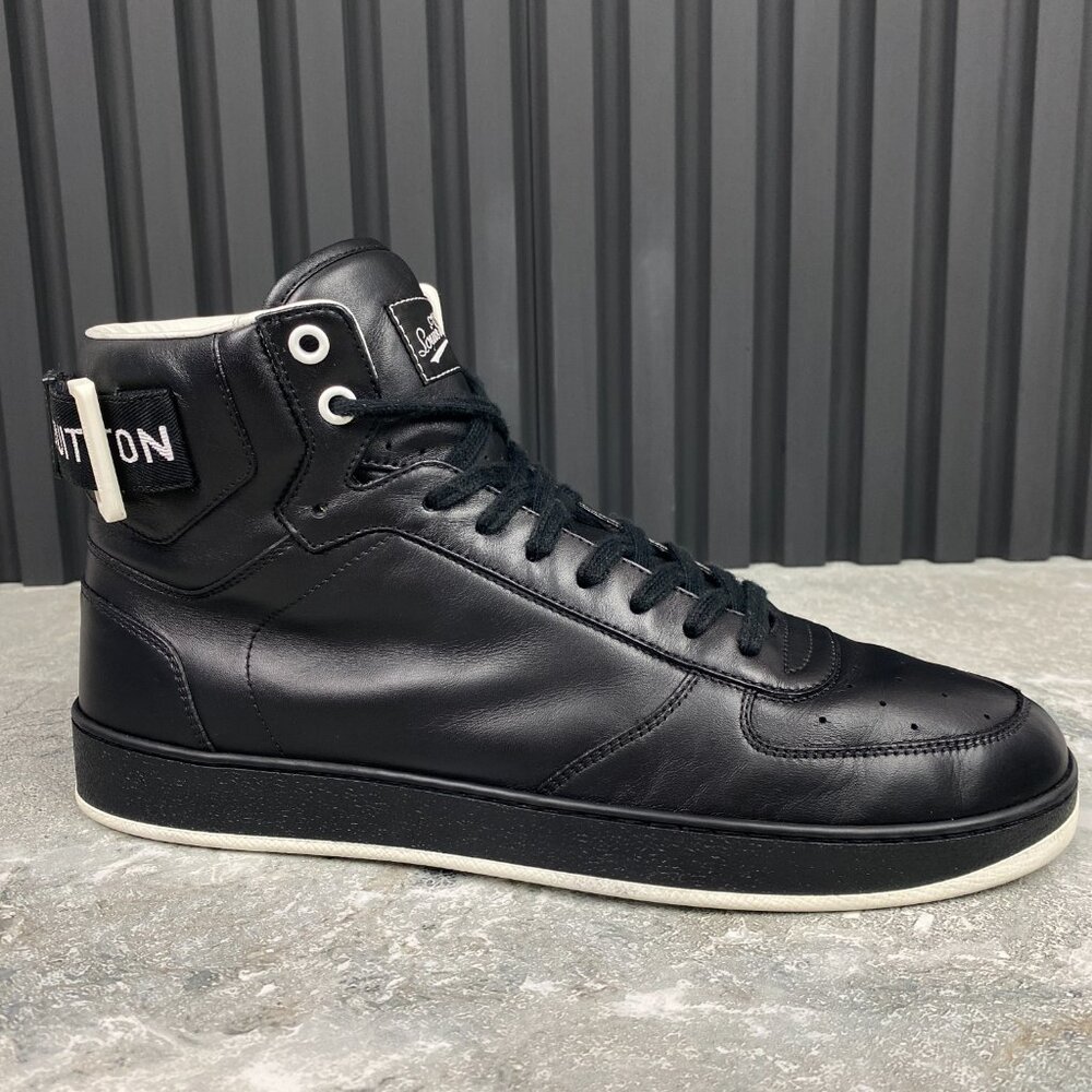 Louis Vuitton Rivoli High Top Sneakers Black Leather 7.5 LV or 8.5 US 41.5 EUR - Picture 4 of 16